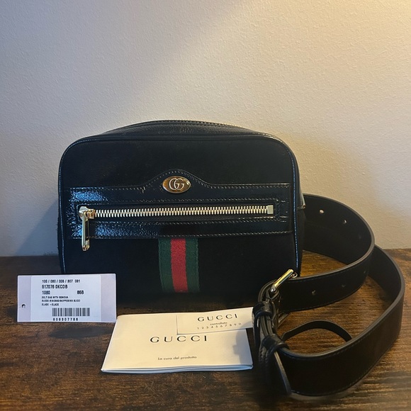 Gucci Black Belt Bag NEW - Picture 1 of 6